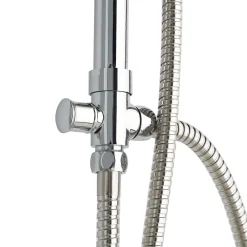 Kiamami Valentina Colonne De Douche Avec Pommeau Fixe Et Douchette De Forme Carrée