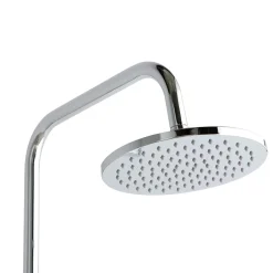 Kiamami Valentina Colonne De Douche Avec Pommeau Rond Fixe Et Barre De Douche En Abs