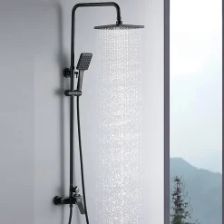 Auralum Max Colonne de Douche avec Robinetterie , Ensemble de Douche avec pommeau + douchette + flexible