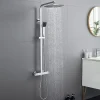 Colonne De Douche Thermostatique|Auralum Max Colonne de Douche avec Robinetterie Thermostatique Ensemble de Douche avec Tête de Douche de 10 pouces