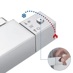 Colonne De Douche Thermostatique|Auralum Max Colonne de Douche avec Robinetterie Thermostatique Ensemble de Douche avec Tête de Douche de 10 pouces