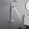 Auralum Max Colonne de Douche avec Robinetterie Thermostatique, Ensemble de Douche avec pommeau + douchette