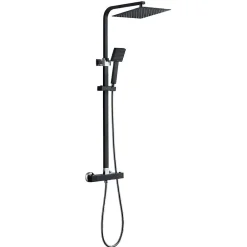 Auralum Max Colonne de Douche avec Robinetterie Thermostatique, Ensemble de Douche avec pommeau + douchette + flexible