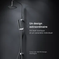 Colonne De Baignoire|Am.Pm Europe Colonne de douche baignoire sans robinet, Système de douche, Barre de douche Chromé, Spike F07PA000 AM PM