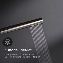 Colonne De Baignoire|Am.Pm Europe Colonne de douche baignoire sans robinet, Système de douche, Barre de douche Chromé, Spike F07PA000 AM PM