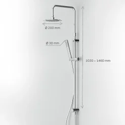 Colonne De Baignoire|Am.Pm Europe Colonne de douche baignoire sans robinet, Système de douche, Barre de douche Chromé, Spike F07PA000 AM PM