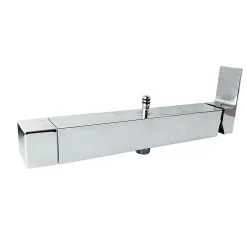 Colonne De Douche Mécanique|Kibath Colonne de douche carrée EXTRA FLAT, 73-122 cm, finition chrome poli, en laiton