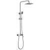 Kibath Colonne de douche carrée monocommande VER 83-126 cm, finition chrome poli, en laiton