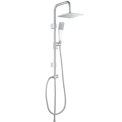 Colonne De Douche Sans Robinetterie|Bain-Bain Colonne de douche Carree Chrome KARY -