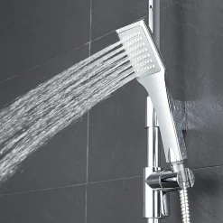 Colonne De Douche Sans Robinetterie|Bain-Bain Colonne de douche Carree Chrome KARY -
