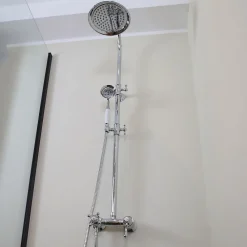 Essebagno Colonne de douche chromé rétro mitigeur mécanique Leeds 2