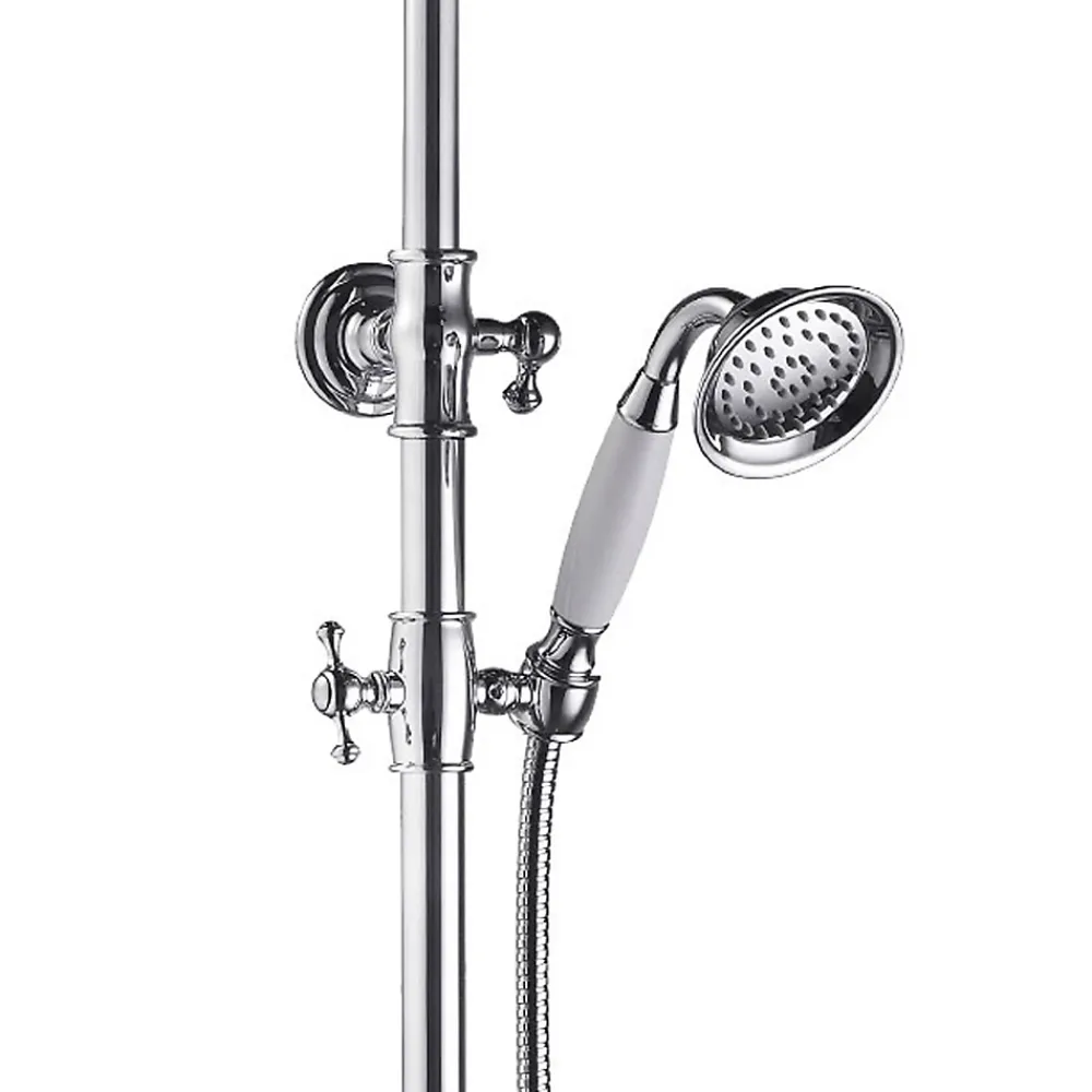 Essebagno Colonne de douche chromé rétro mitigeur mécanique Leeds 2