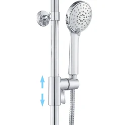 Colonne De Douche Sans Robinetterie|Bain-Bain Colonne de douche Chrome Avec Tablette KIRA -