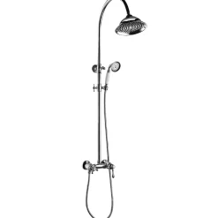 Colonne De Douche Mécanique|Essebagno Colonne de douche chromée avec mitigeur mécanique Leeds