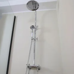 Colonne De Douche Mécanique|Essebagno Colonne de douche chromée avec mitigeur mécanique Leeds