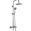 Colonne De Douche Thermostatique|Autres Colonne de douche chrome Pomme de tete plate Mitigeur thermostatique Douchette 3 jets