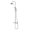Pommeau De Douche, Flexible Et Barre De Douche|Kiamami Valentina Colonne De Douche Chromée Avec Pomme De Douche Fixe, Douchette À Main Extractible Et Inverseur.