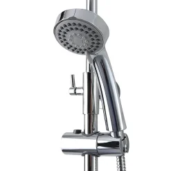 Pommeau De Douche, Flexible Et Barre De Douche|Kiamami Valentina Colonne De Douche Chromée Avec Pomme De Douche Fixe, Douchette À Main Extractible Et Inverseur.