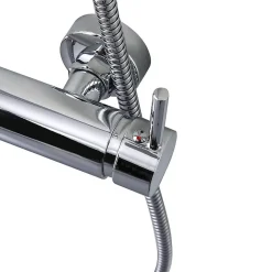 Pommeau De Douche, Flexible Et Barre De Douche|Kiamami Valentina Colonne De Douche Chromée Avec Pomme De Douche Fixe, Douchette À Main Extractible Et Inverseur.
