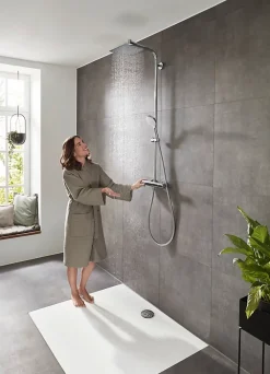 Hansgrohe Colonne de douche Crometta E 240 EcoSmart avec mitigeur thermostatique 27281000