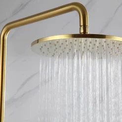 Robinet De Douche|Hudor Colonne de douche dorée SC008 collection Scamandre