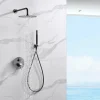 Colonne De Douche Encastrable|Imex Colonne de Douche Encastrée Anti-Calcaire Black Gun Métal MONZA GPM039/BGM