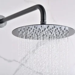 Colonne De Douche Encastrable|Imex Colonne de Douche Encastrée Anti-Calcaire Black Gun Métal MONZA GPM039/BGM
