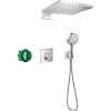 Hansgrohe Colonne de douche encastrée thermostatique ShowerSelect Square chromé