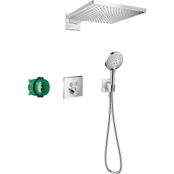 Hansgrohe Colonne de douche encastrée thermostatique ShowerSelect Square chromé