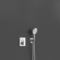 Hansgrohe Colonne de douche encastrée thermostatique ShowerSelect Square chromé