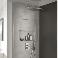 Colonne De Douche Encastrable|Jacob Delafon Colonne de douche encastrée thermostatique Modulo tête carrée + nettoyant
