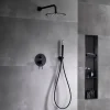 Colonne De Douche Encastrable|Imex Colonne de Douche Encastrée Anti-Calcaire Noir Mat MONZA GPM039/NG