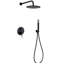 Colonne De Douche Encastrable|Imex Colonne de Douche Encastrée Anti-Calcaire Noir Mat MONZA GPM039/NG