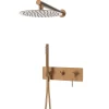 Essebagno Colonne de douche encastrée mécanique cuivre brossé Envol
