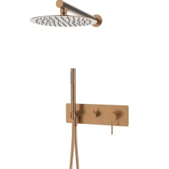 Essebagno Colonne de douche encastrée mécanique cuivre brossé Envol
