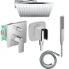 Colonne De Douche Encastrable|Hansgrohe Colonne de douche encastrée mécanique Vernis Shape Flexible Isiflex Douchette PulsifyE chromé
