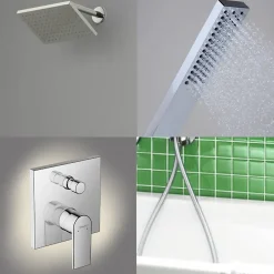 Colonne De Douche Encastrable|Hansgrohe Colonne de douche encastrée mécanique Vernis Shape Flexible Isiflex Douchette PulsifyE chromé