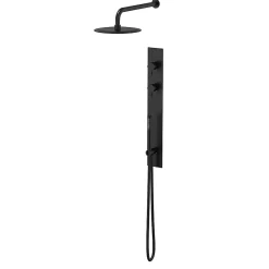 Bellegno Colonne de douche encastrée thermostatique PURA noir mat