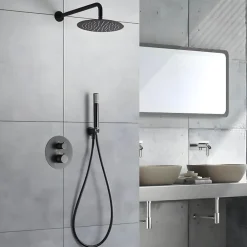 Imex Colonne de Douche Encastrée Thermostatique Anti-Calcaire Black Gun Métal MONZA GTD038/BGM
