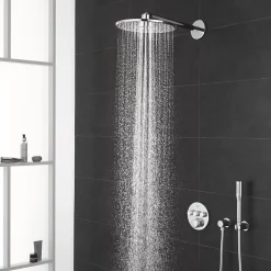 Colonne De Douche Encastrable|Grohe Colonne de douche encastrée thermostatique Grotherm SmartControl Douchette Euphoria Stick chromé