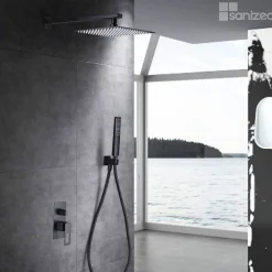 Imex Colonne de Douche Encastrée Anti-Calcaire Noir Mat SUECIA BDC032-6NG