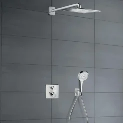 Hansgrohe Colonne de douche encastrée thermostatique Ecostat Square chromé