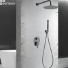Colonne De Douche Encastrable|Imex Colonne de Douche Encastrée Anti-Calcaire Black Gun Métal DELOS GPD055/BGM