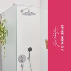 Jacob Delafon Colonne de douche encastrée thermostatique Modulo rond