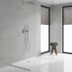 Colonne De Douche Encastrable|Grohe Colonne de douche encastrée thermostatique Grotherm SmartControl Douchette Euphoria Cube chromé