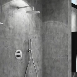 Colonne De Douche Encastrable|Imex Colonne de Douche Encastrée Anti-Calcaire Nickel Brossé LINE GPD038/NQ