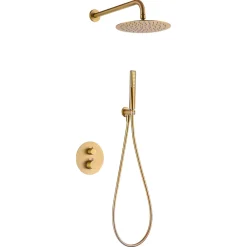 Imex Colonne de Douche Encastrée Thermostatique Anti-Calcaire Or Brossé NAPOLES GTN047/OC