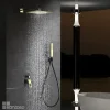 Imex Colonne de Douche Encastrée Anti-Calcaire Noir Mat et Or Brillant SUECIA BDC032-6NGOLD