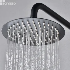 Colonne De Douche Encastrable|Imex Colonne de Douche Encastrée Anti-Calcaire Noir Mat DELOS GPD055/NG