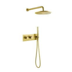 Bellegno Colonne de douche encastrée thermostatique CORPOSA or brossé